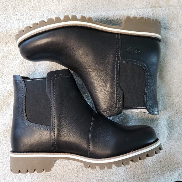 Chaco Fields Chelsea Boots Womens 8.5 Black Waterproof Lug Sole Cottagecore - Picture 3 of 7